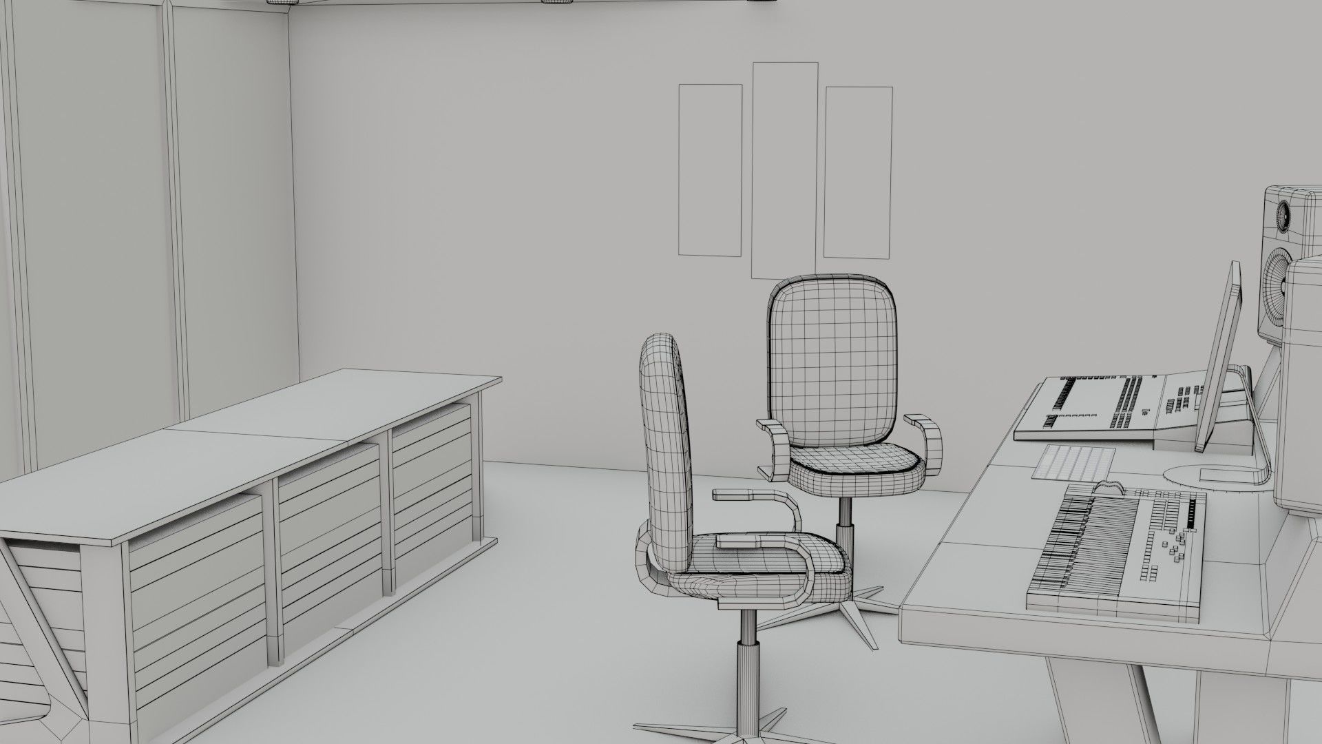 Recording Studio - Low Poly - Game Ready - PBR Low-poly 3D model_24