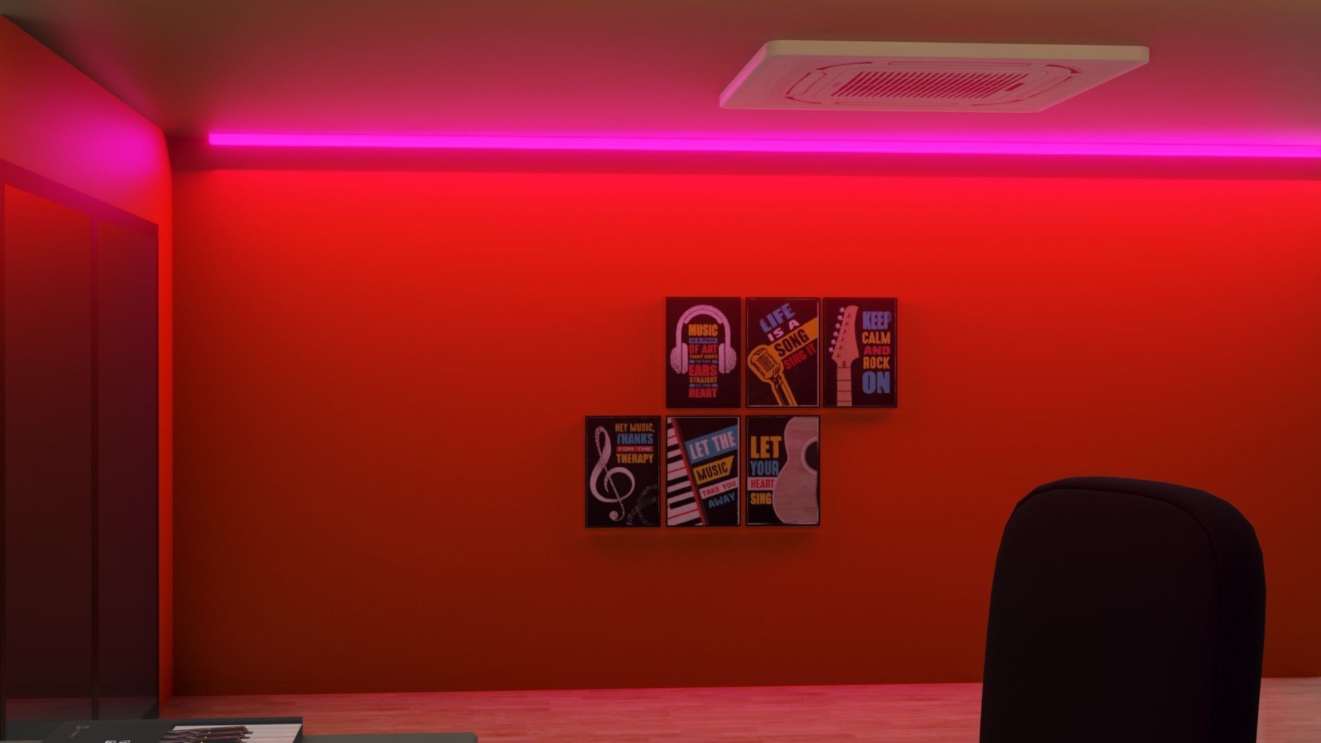 Recording Studio - Low Poly - Game Ready - PBR Low-poly 3D model_12