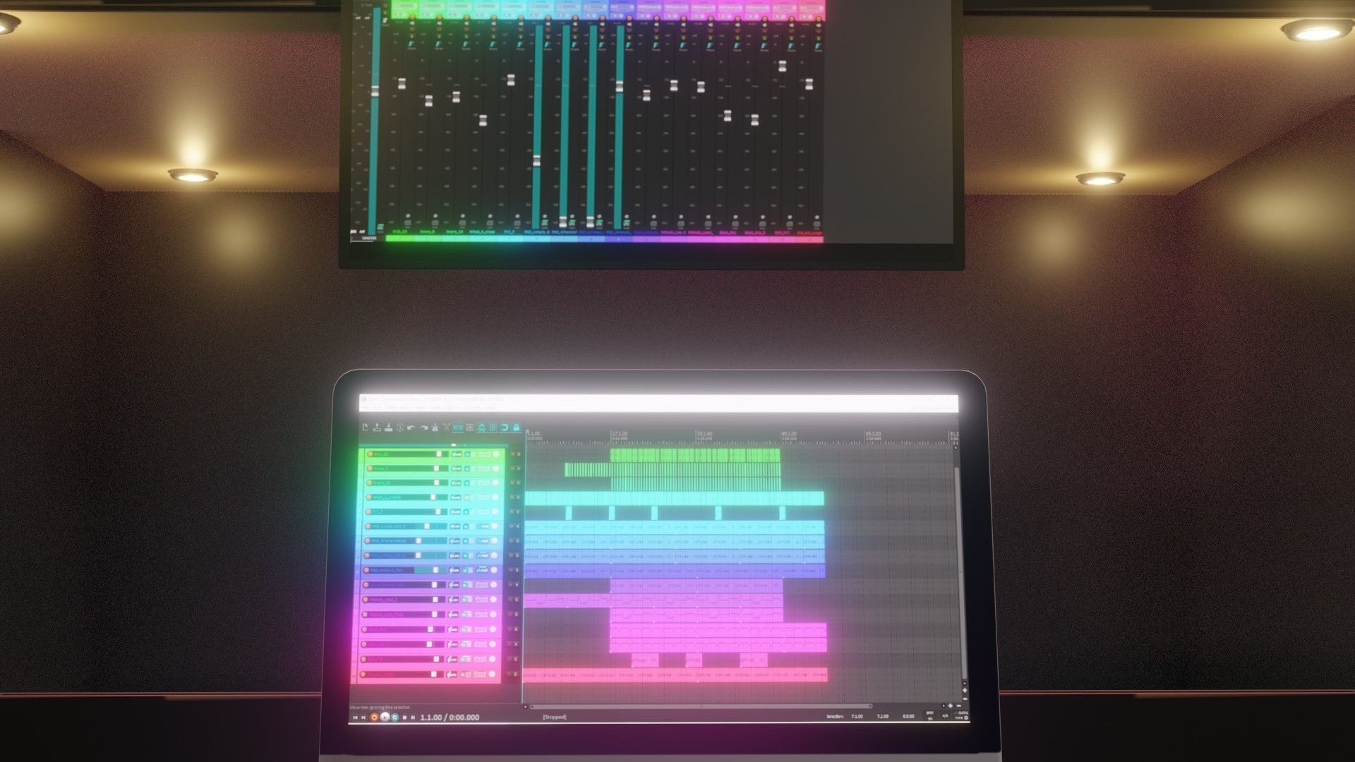 Recording Studio - Low Poly - Game Ready - PBR Low-poly 3D model_4