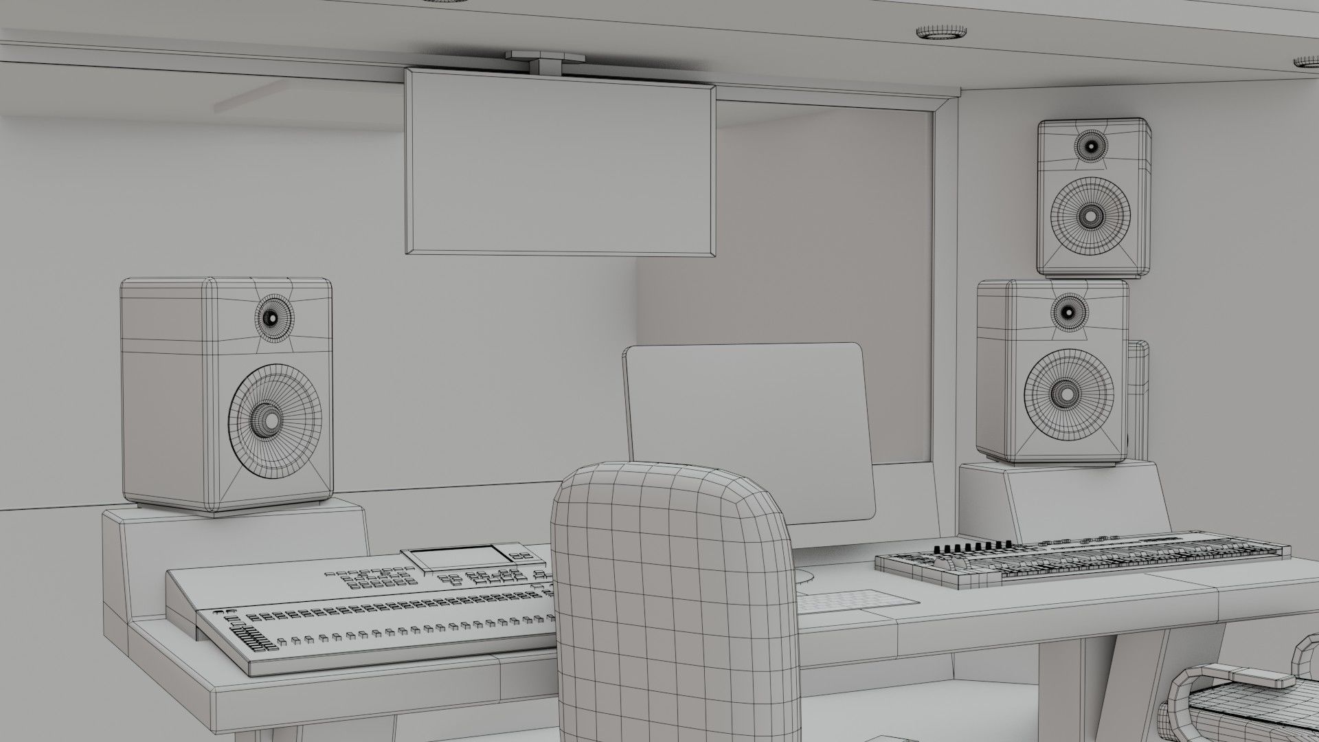 Recording Studio - Low Poly - Game Ready - PBR Low-poly 3D model_20