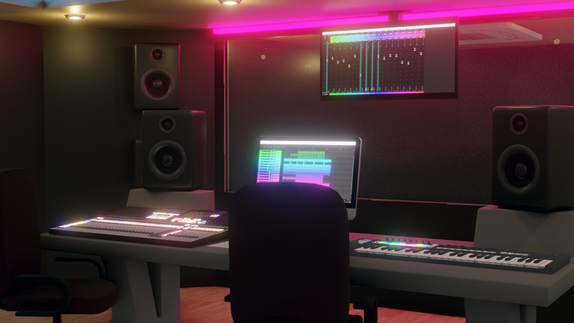 Recording Studio - Low Poly - Game Ready - PBR Low-poly 3D model_7