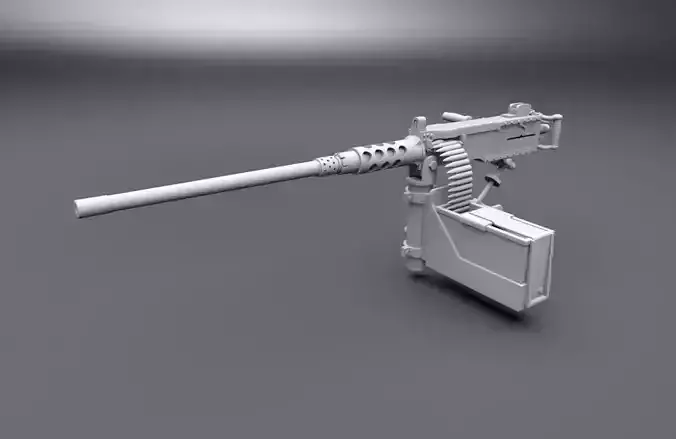 M2 50cal scale model 3D print model