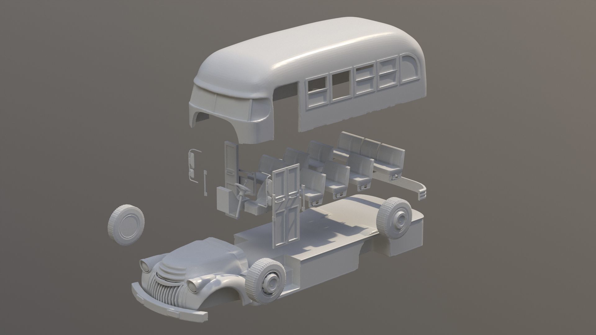 Colectivo Chevrolet modelo 1946 Printable Free 3D print model_4