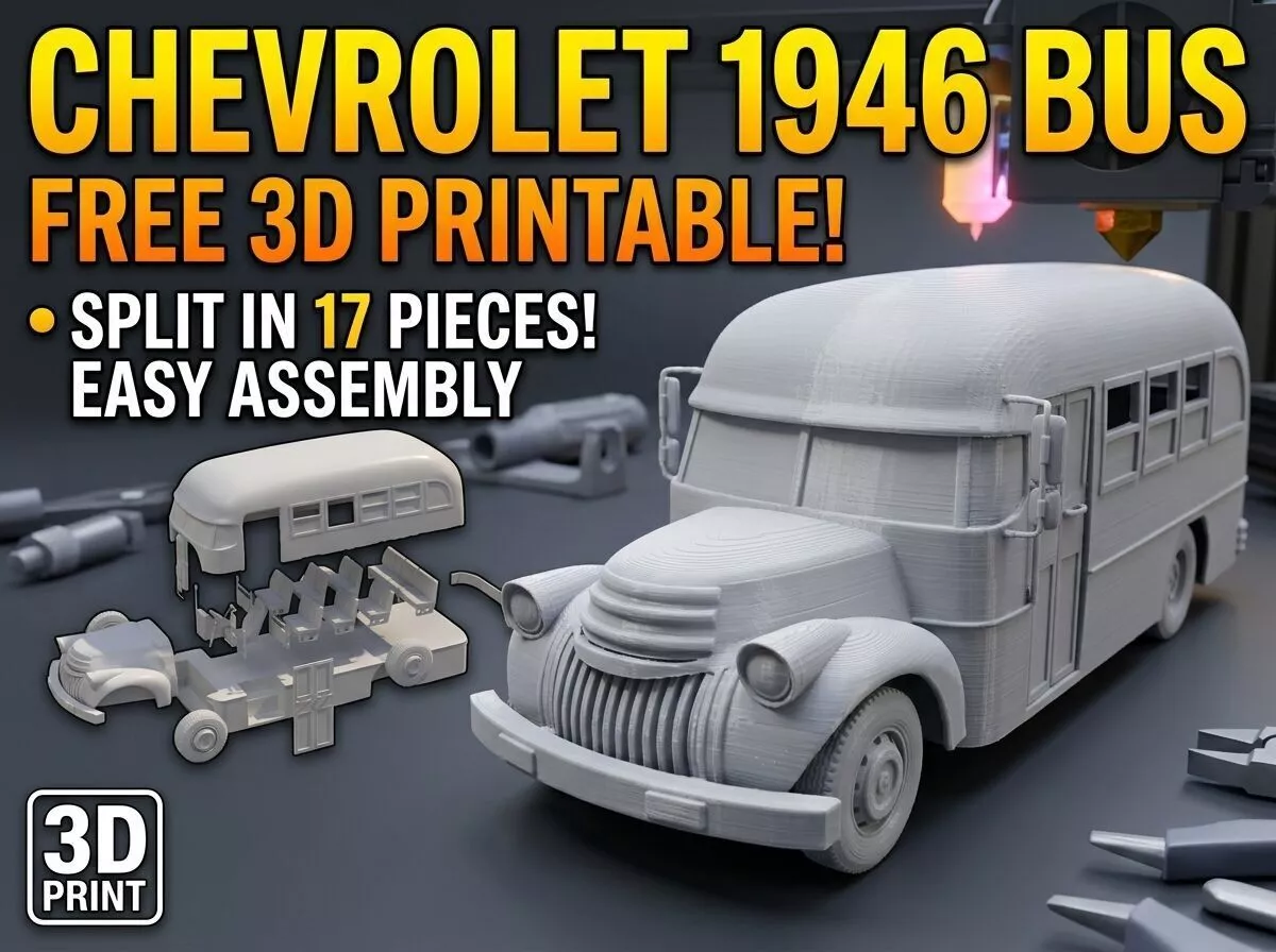 Colectivo Chevrolet modelo 1946 Printable Free 3D print model