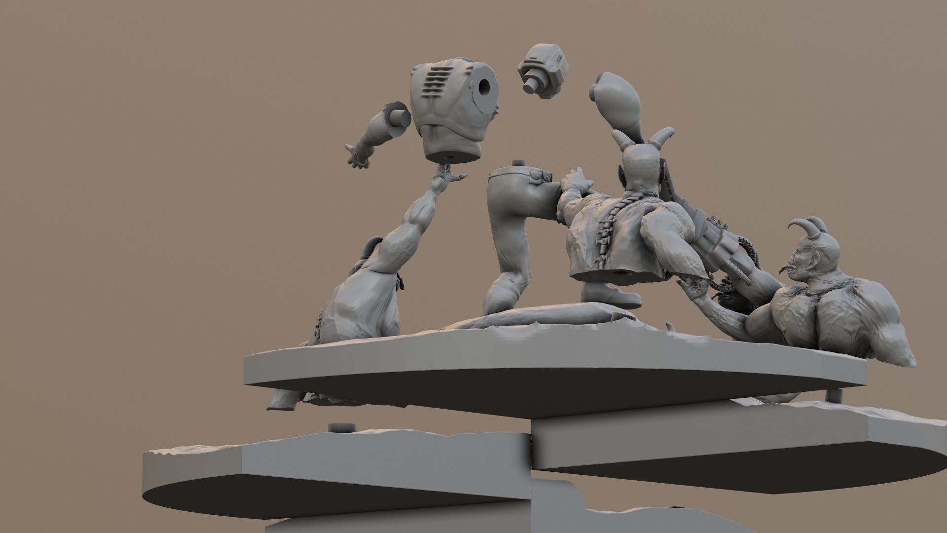 Doom 1 Box Cover Classic Diorama Printable 3D print model_20