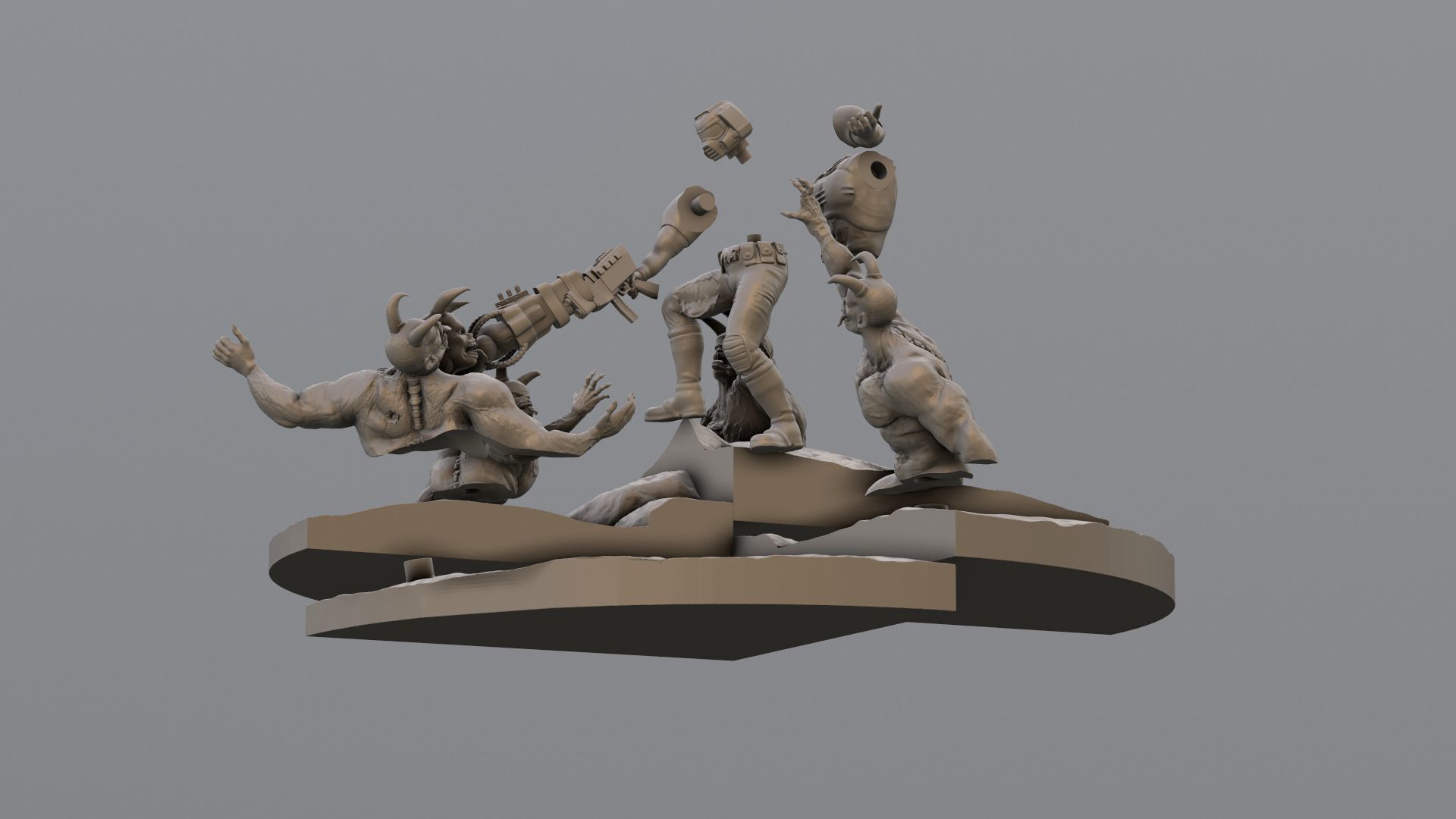 Doom 1 Box Cover Classic Diorama Printable 3D print model_10