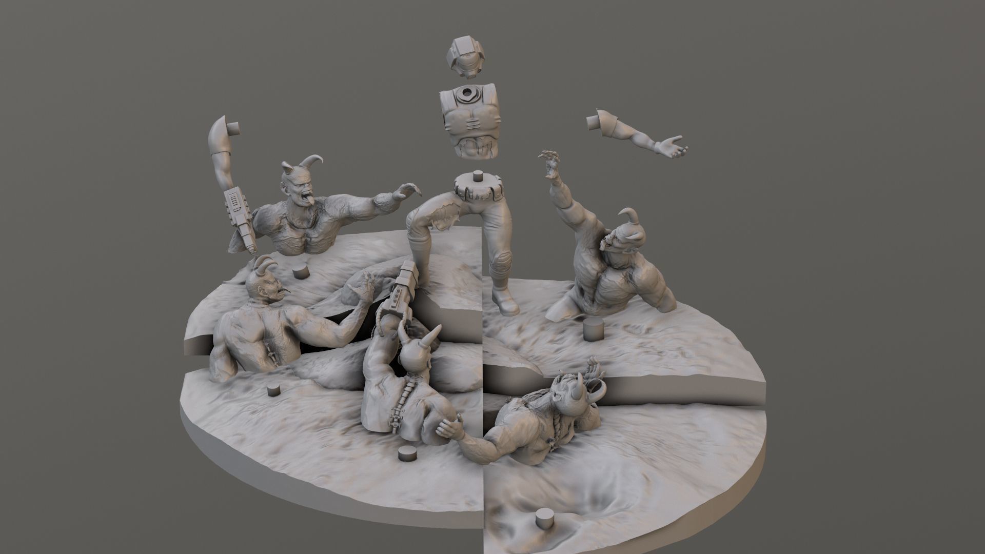 Doom 1 Box Cover Classic Diorama Printable 3D print model_9