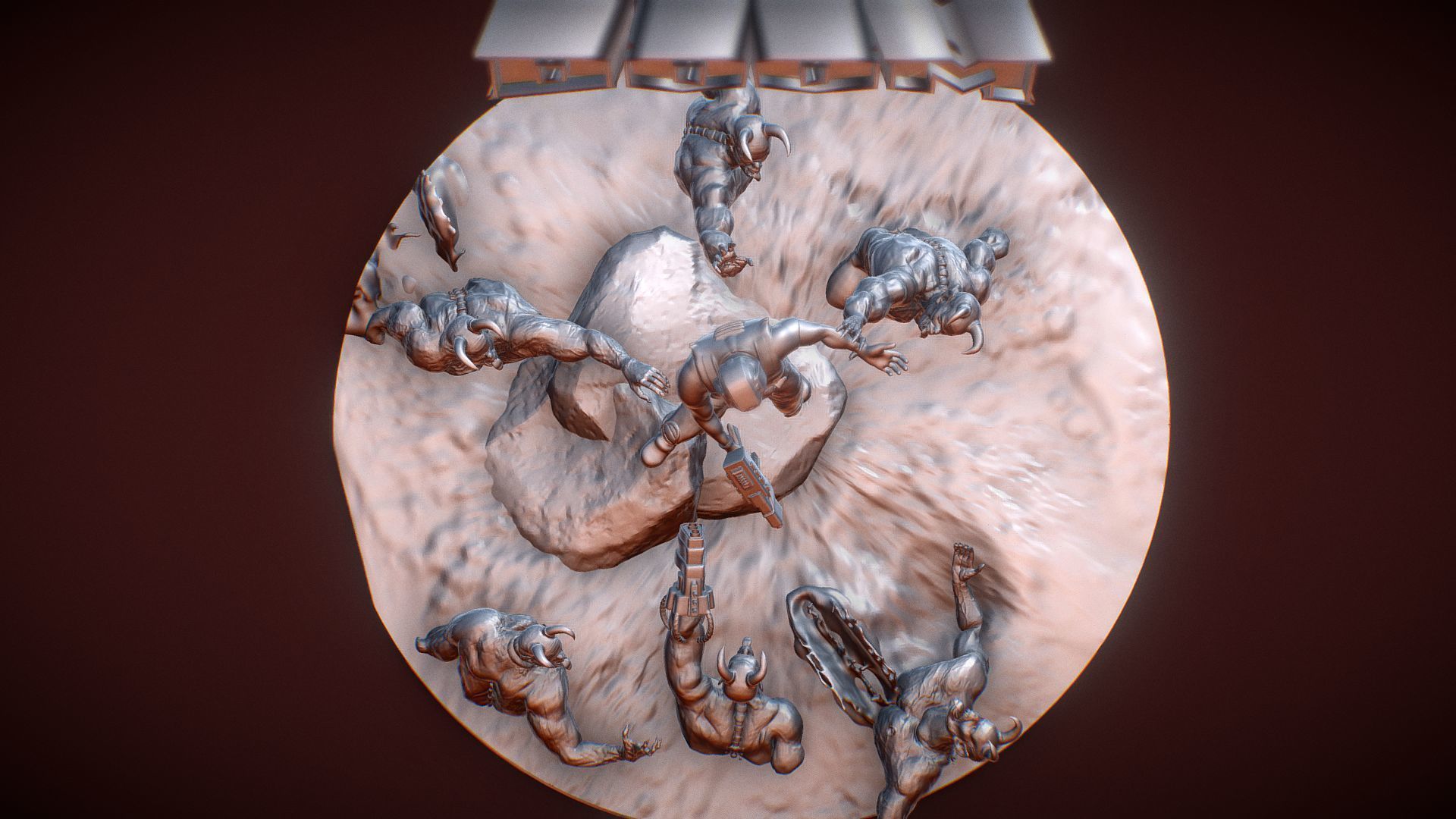 Doom 1 Box Cover Classic Diorama Printable 3D print model_6