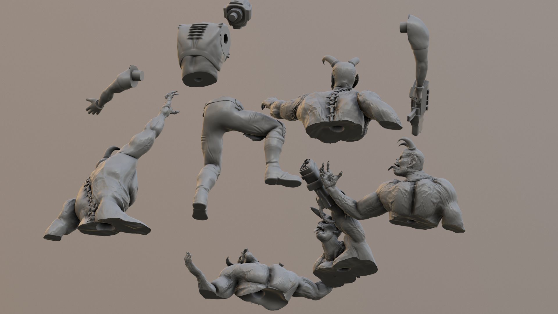 Doom 1 Box Cover Classic Diorama Printable 3D print model_13