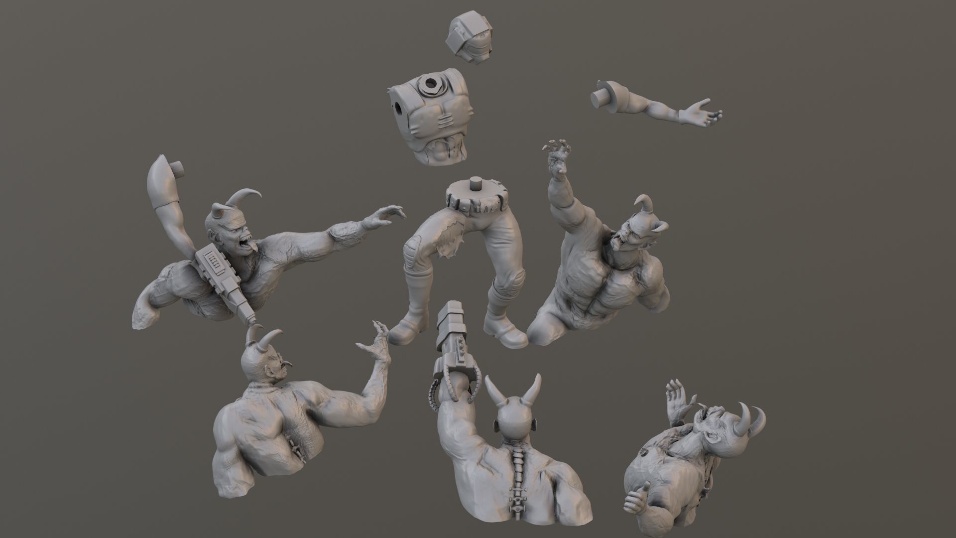 Doom 1 Box Cover Classic Diorama Printable 3D print model_12