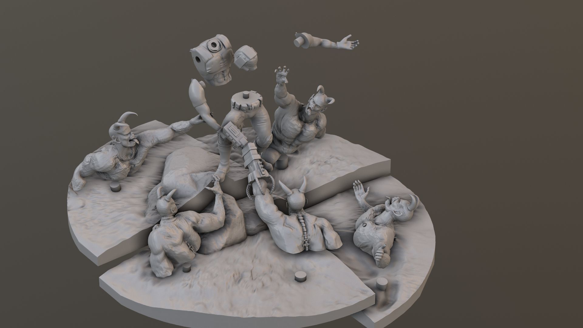 Doom 1 Box Cover Classic Diorama Printable 3D print model_11