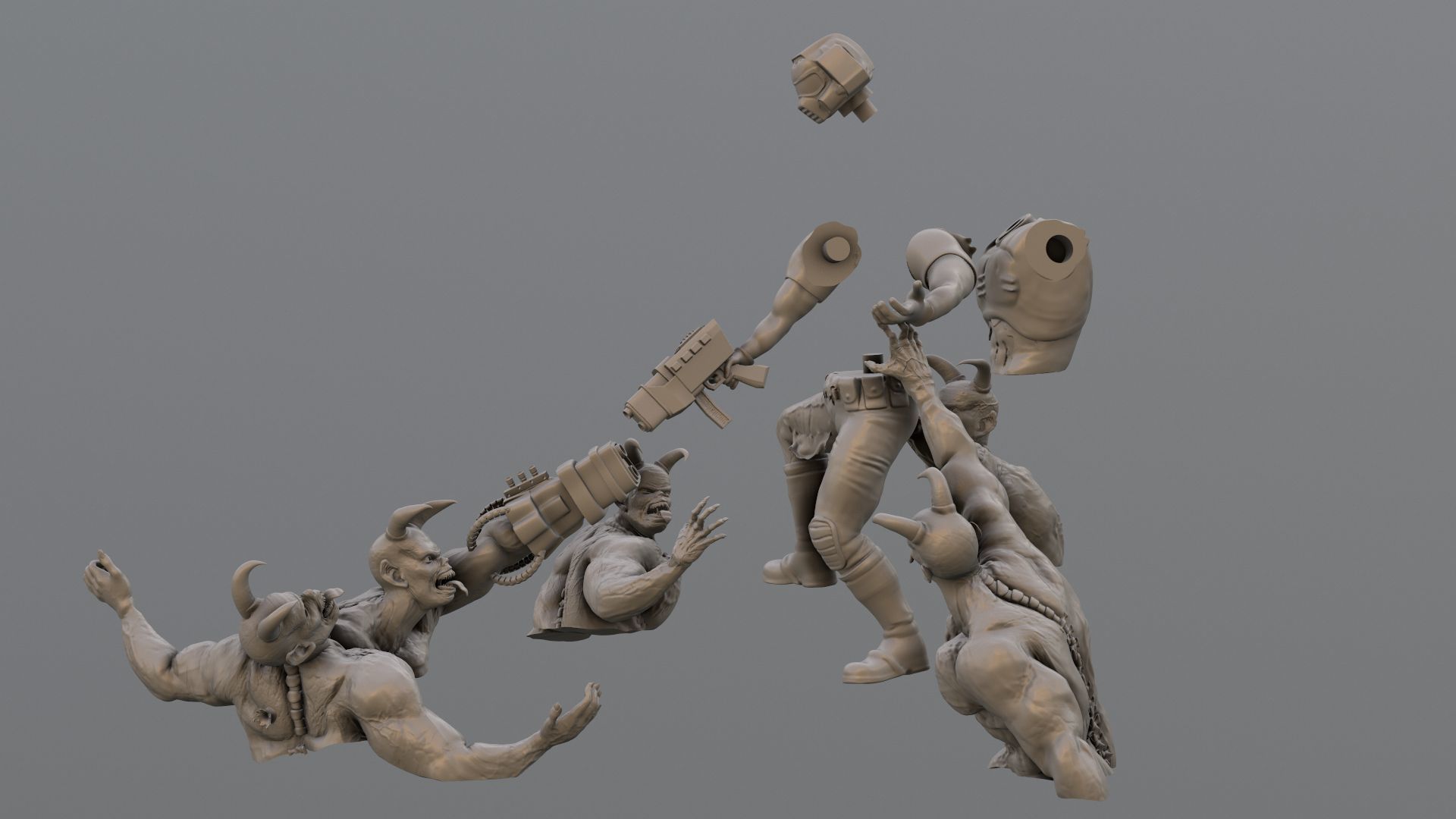 Doom 1 Box Cover Classic Diorama Printable 3D print model_14