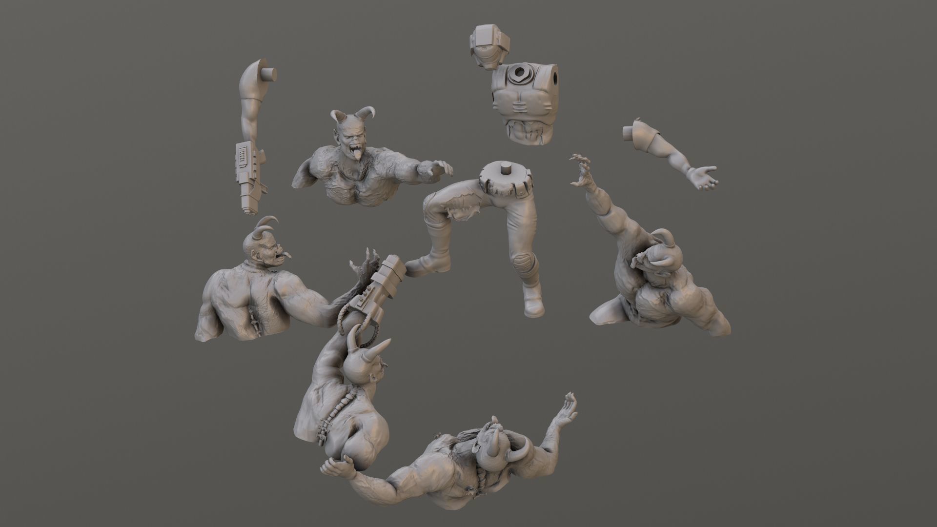 Doom 1 Box Cover Classic Diorama Printable 3D print model_15