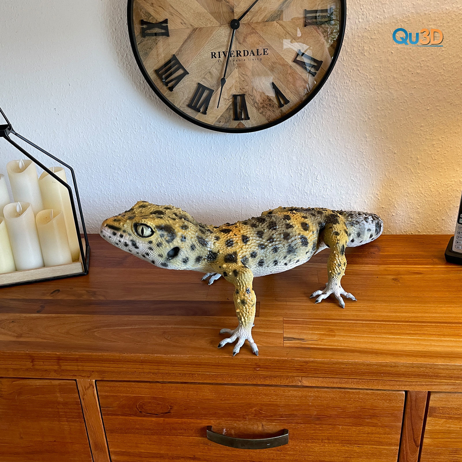 Leopard Gecko Female Eublepharis macularius STL 3D print model 3D print model_2
