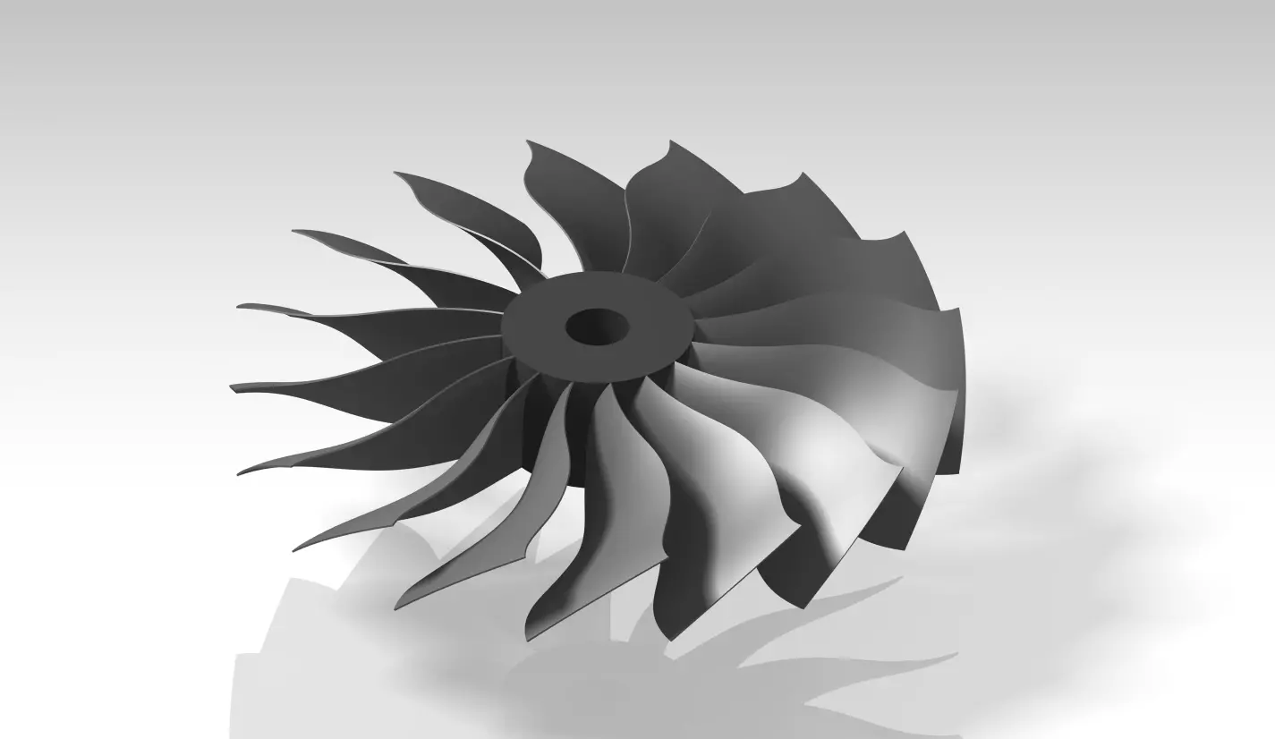 Aircraft fan Free low-poly 3D model