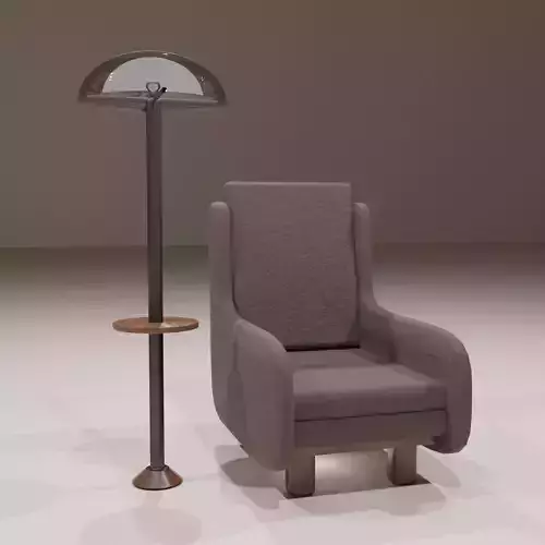 Armchair and Lamp