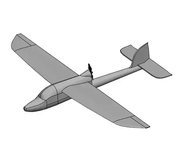 model aircraft airplane with two propellers