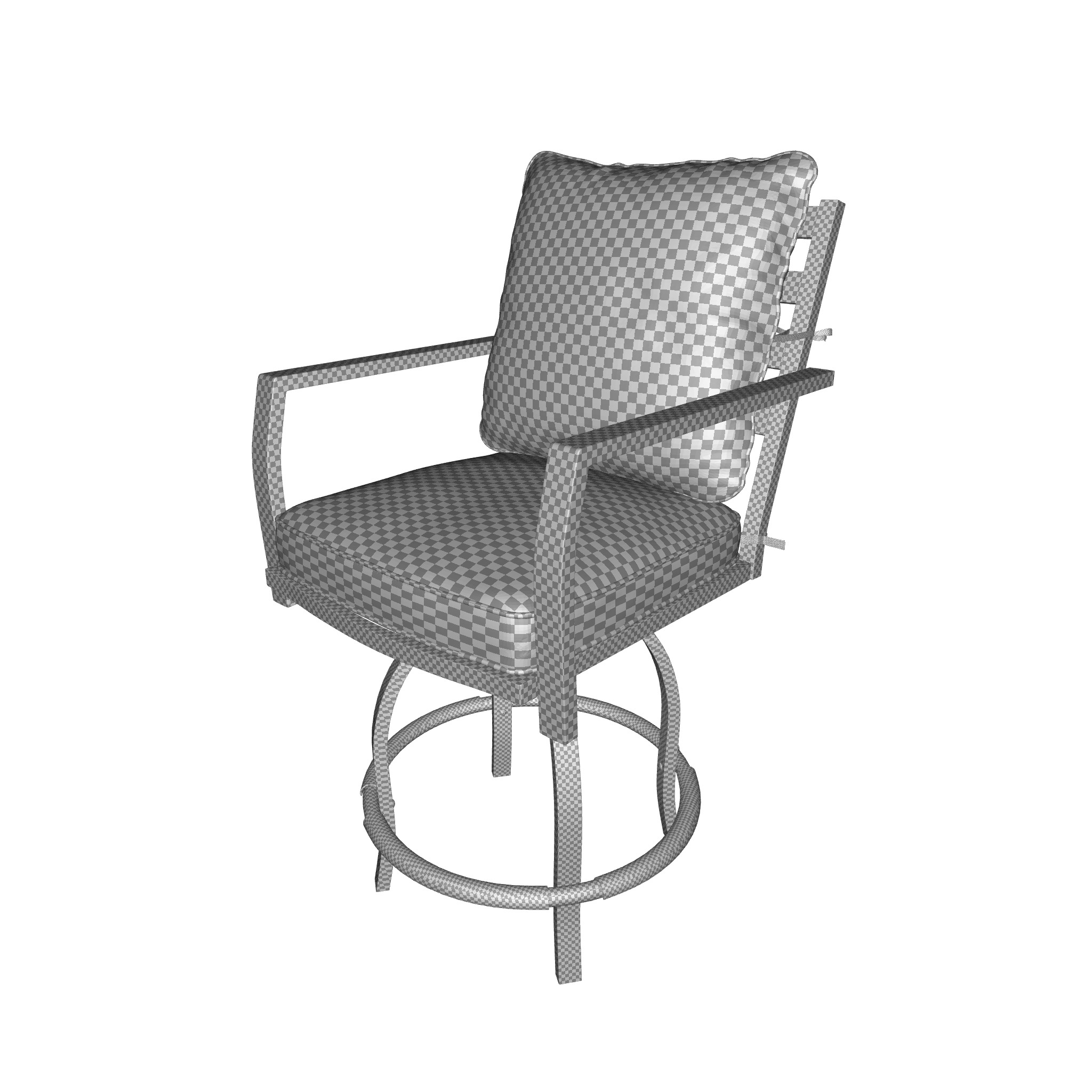 Briella Patio Bar Stool  3D model_5