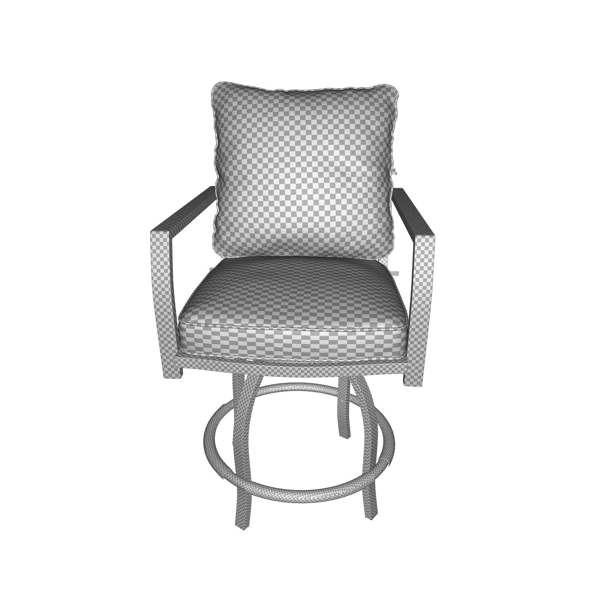 Briella Patio Bar Stool  3D model_4