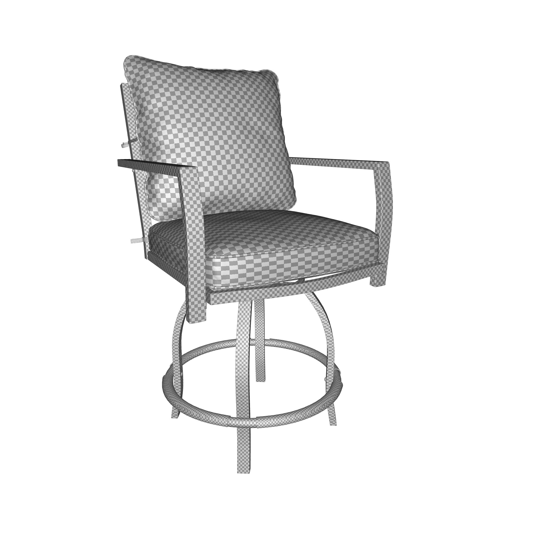 Briella Patio Bar Stool  3D model_3