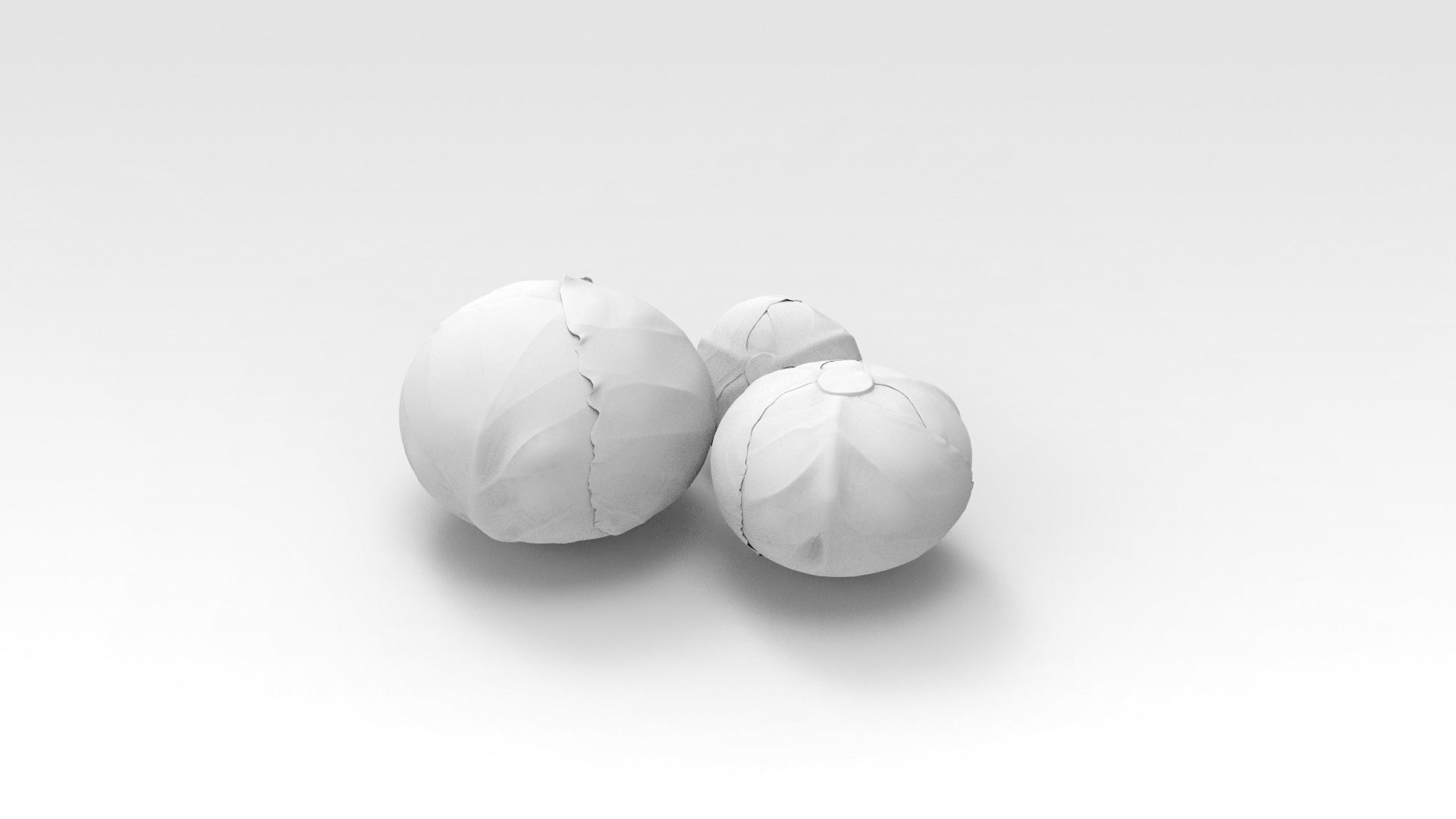 Cabbage three brussels sprouts 3D model_5