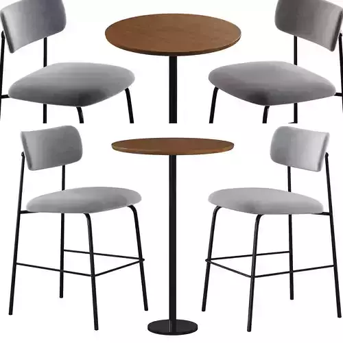 artifort aloa barstool and table