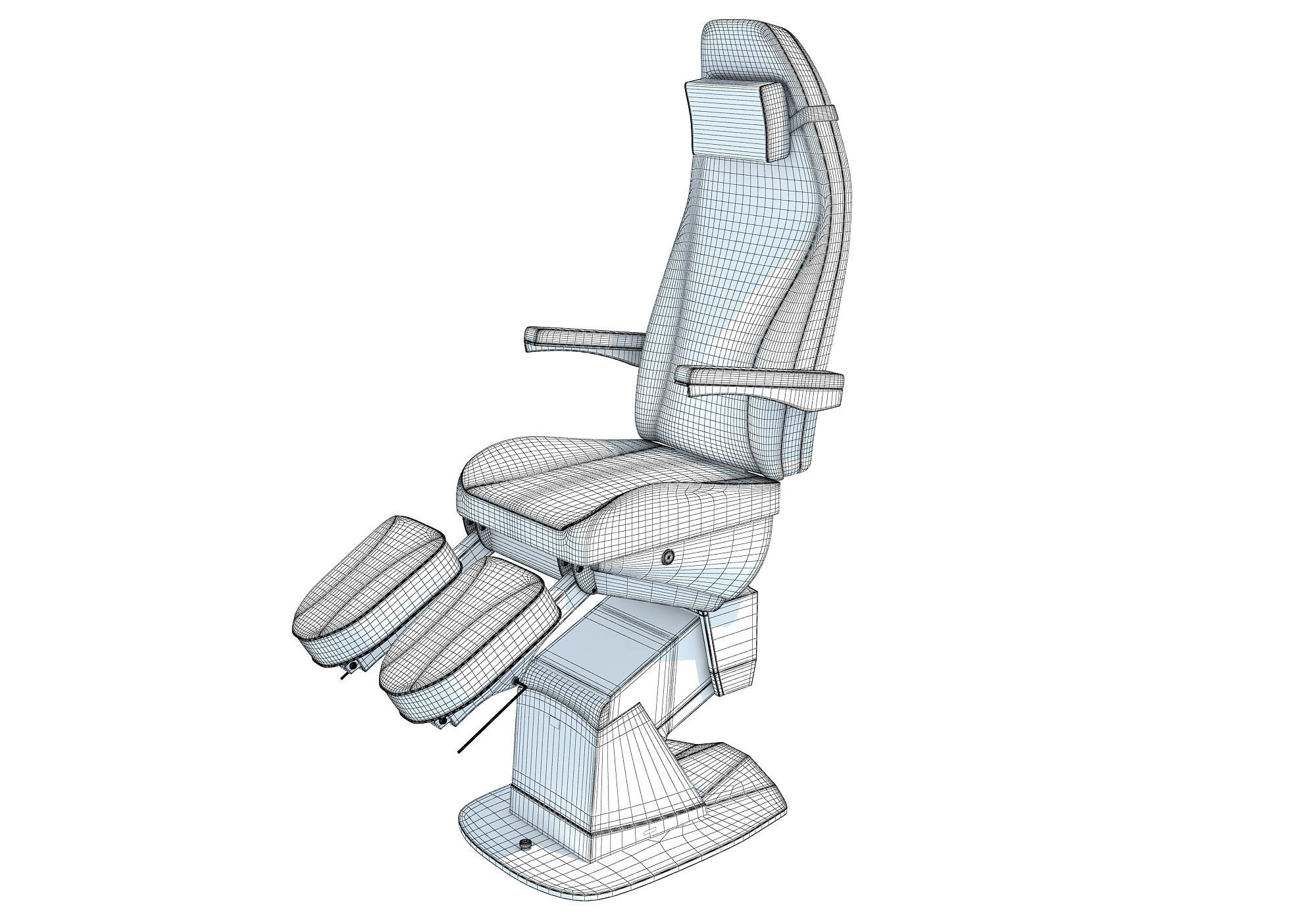 Medical Examination Chair 3D model_11