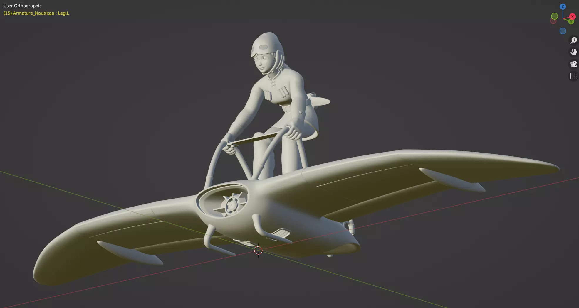 Nausicaa Glider and FoxSquirrel 3D print model_0