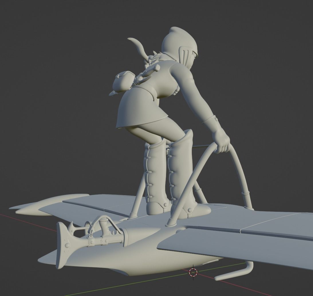 Nausicaa Glider and FoxSquirrel 3D print model_5