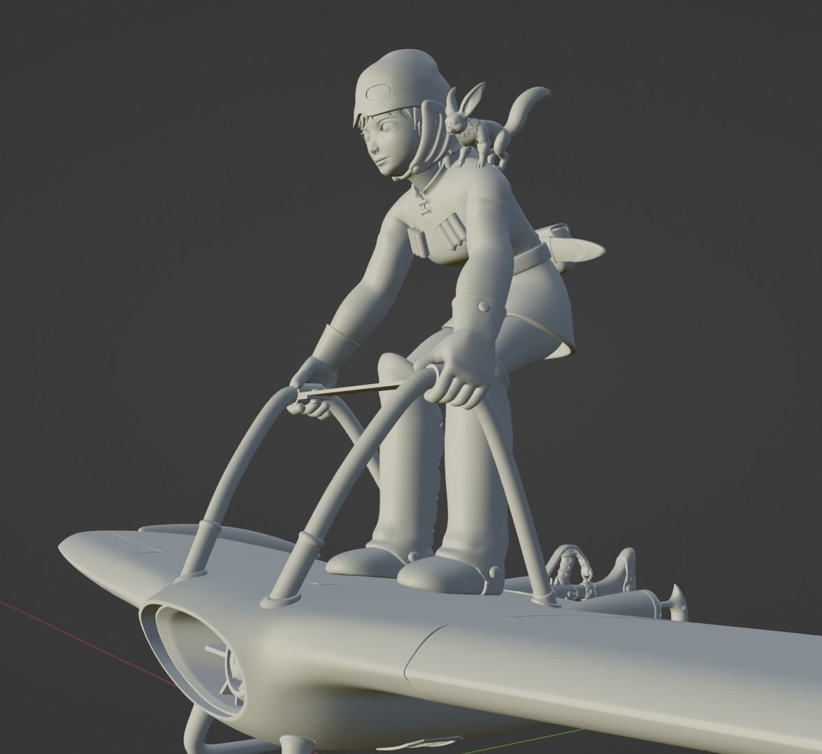Nausicaa Glider and FoxSquirrel 3D print model_2
