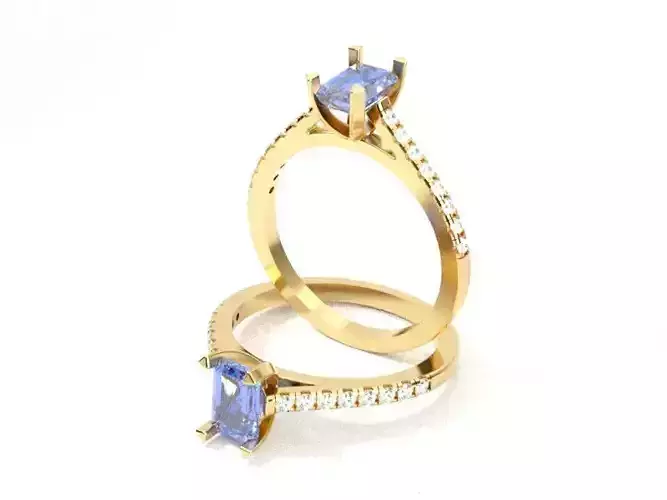 Cathedral Engagement Emerald 3D print model