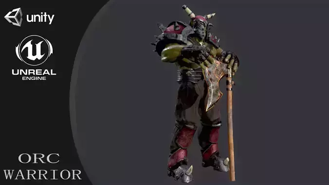 ORC Warrior2 Low-poly 3D model