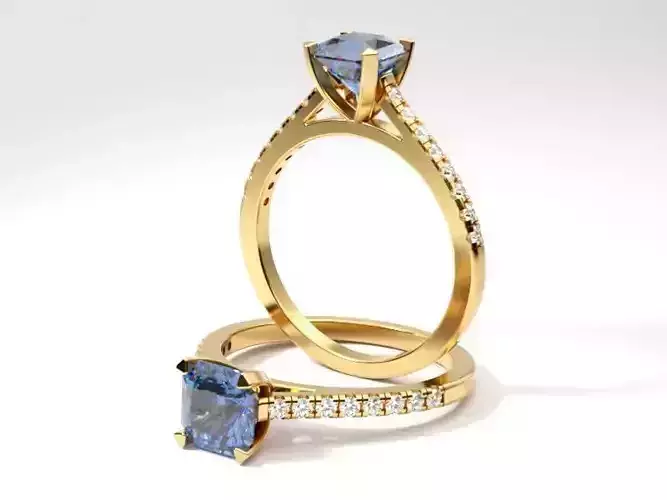  Cathedral Engagement Radiant Square 