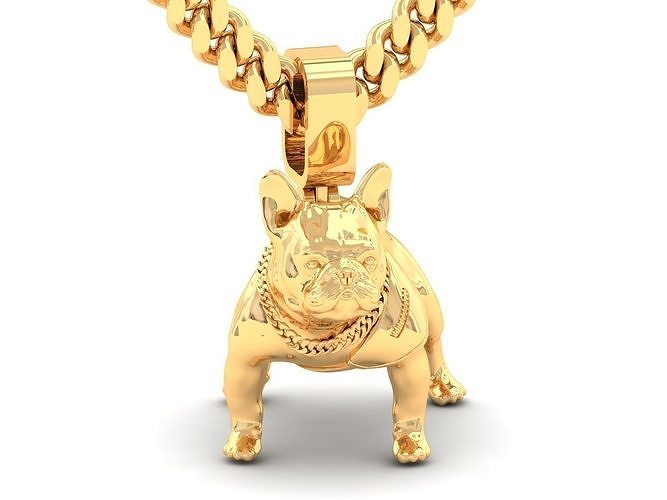 Bull Dog pendant exclusive scuplting  3D print model