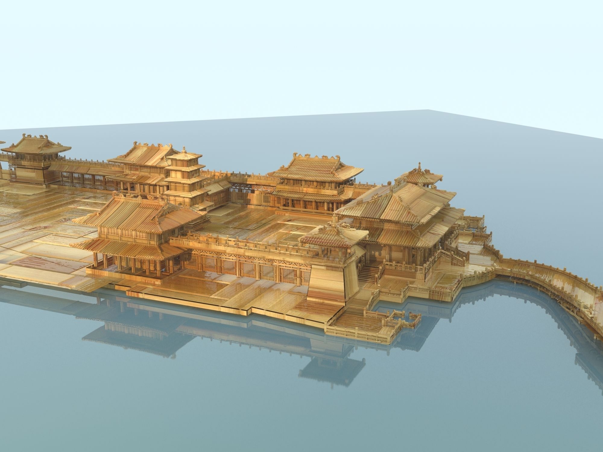 Chinese ancient house 3D model_2
