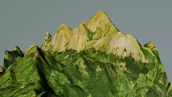 Mountain assets for game environment 