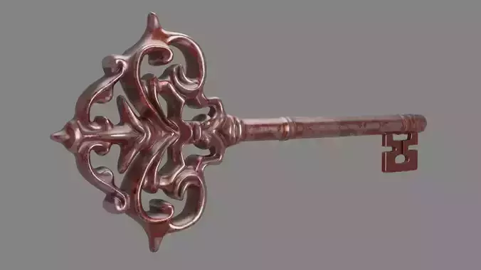 Ornamental key 3D Model