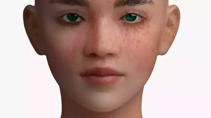 Realistic Freckle Woman