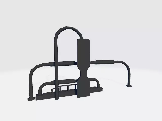 LP Pipe Line Free low-poly 3D model