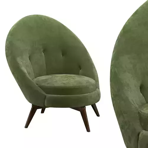 Jean Royere Style Swivel Egg Chair