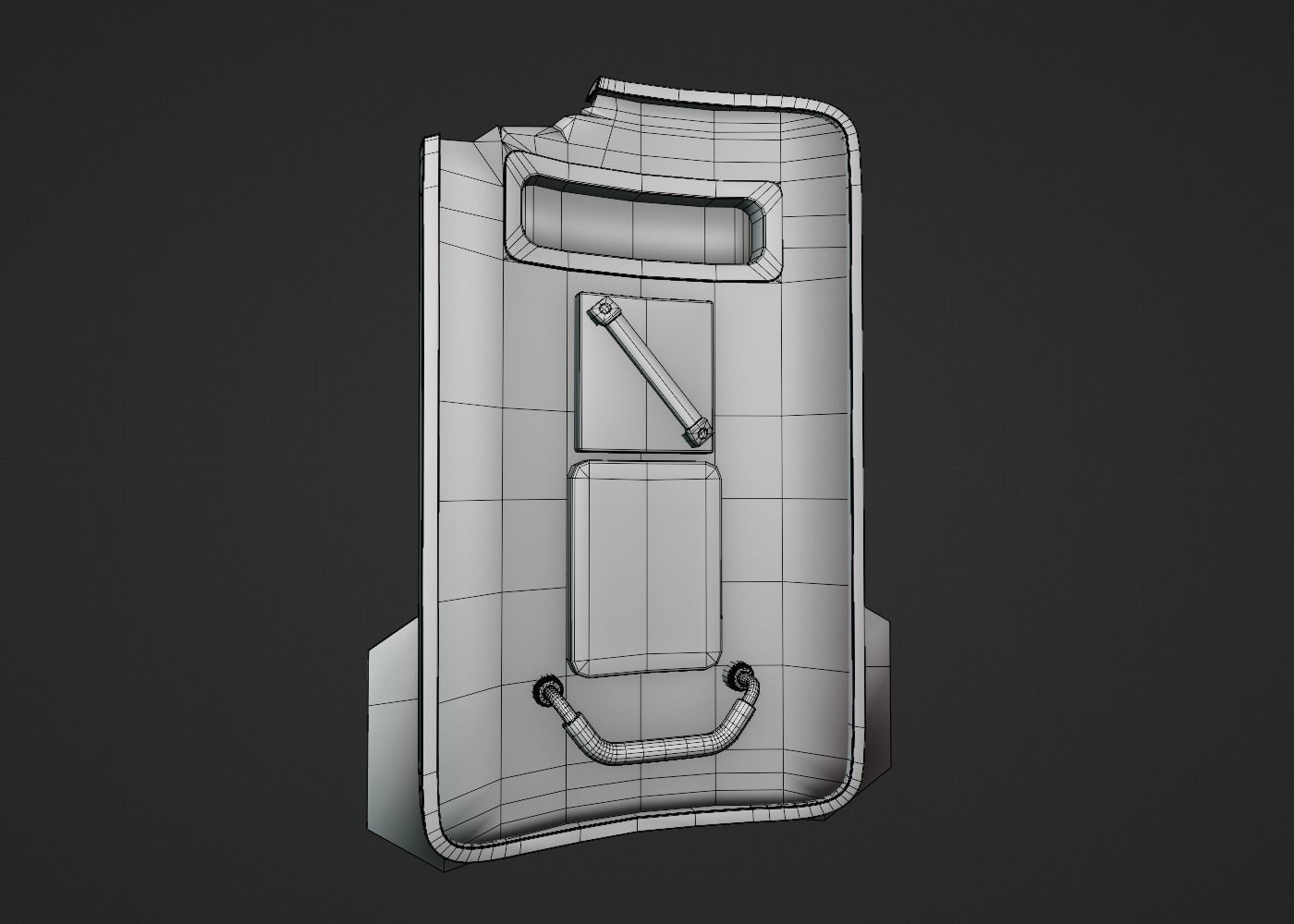PoliceShield weapon from game dota Low-poly 3D model_7