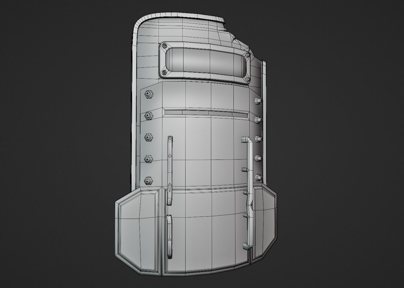 PoliceShield weapon from game dota Low-poly 3D model_6