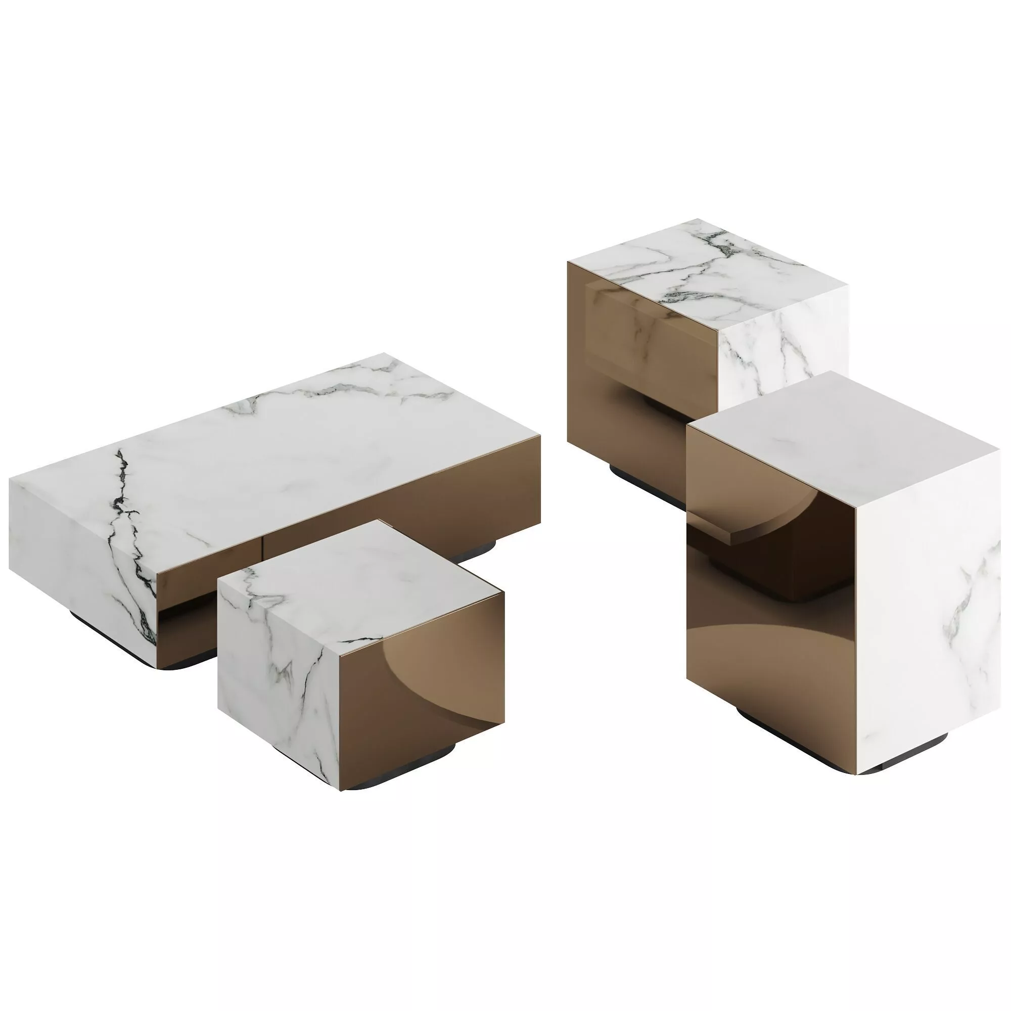 Fendi Prisme Calacatta Marble Low-poly 3D model