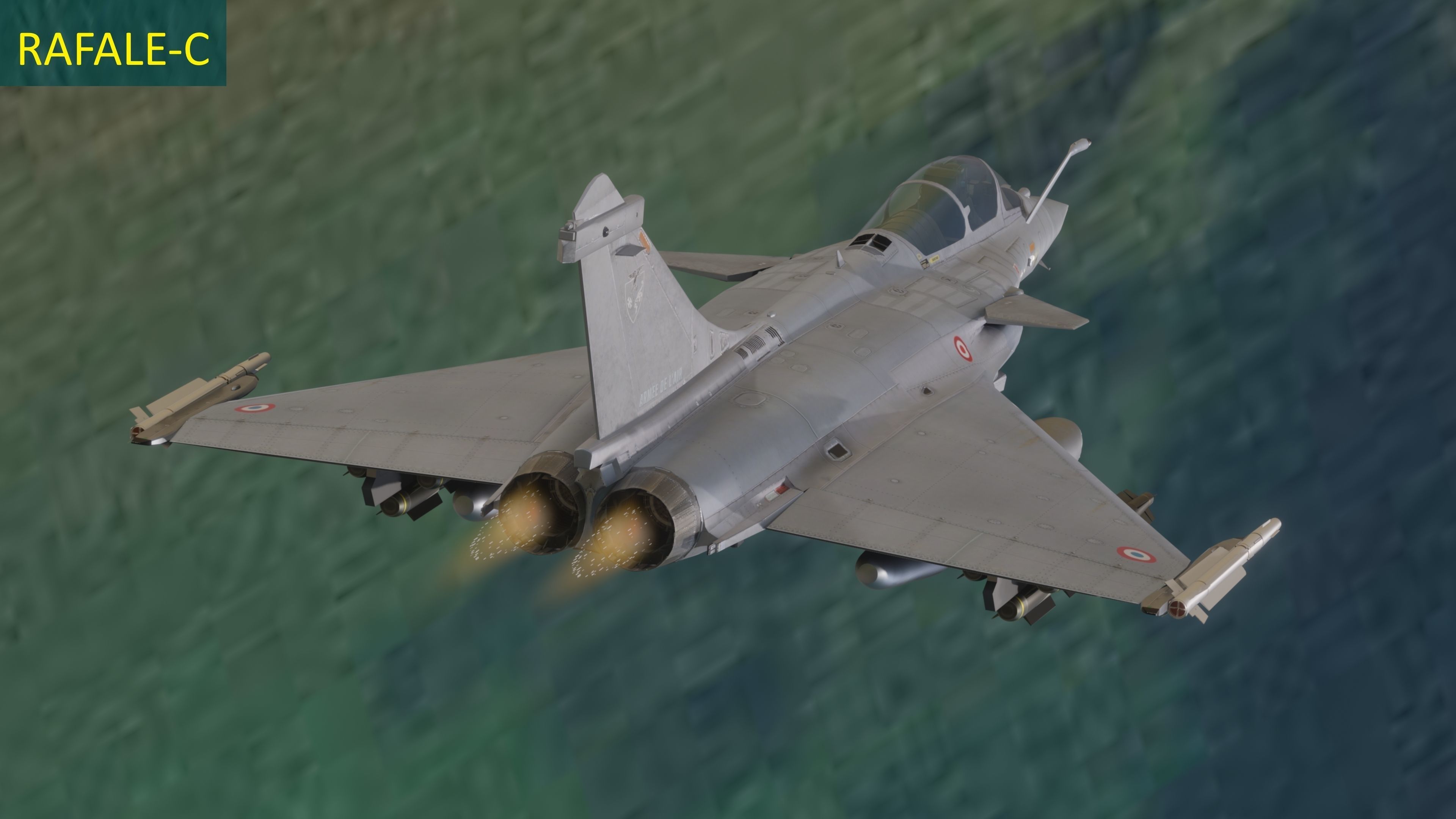 Dassault Rafale Collection - Rigged-High Resolution Cocpit Low-poly 3D model_15