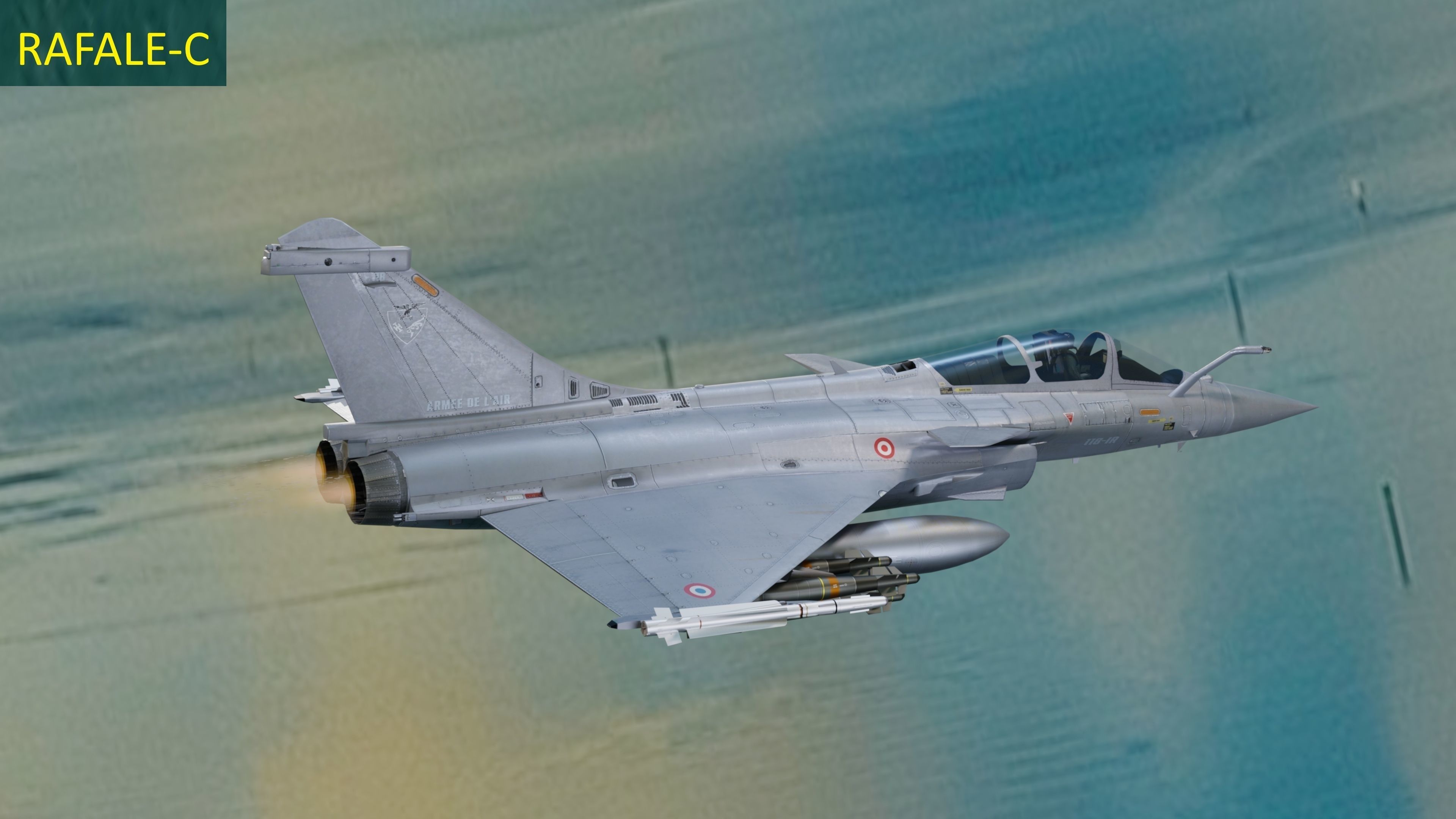 Dassault Rafale Collection - Rigged-High Resolution Cocpit Low-poly 3D model_8