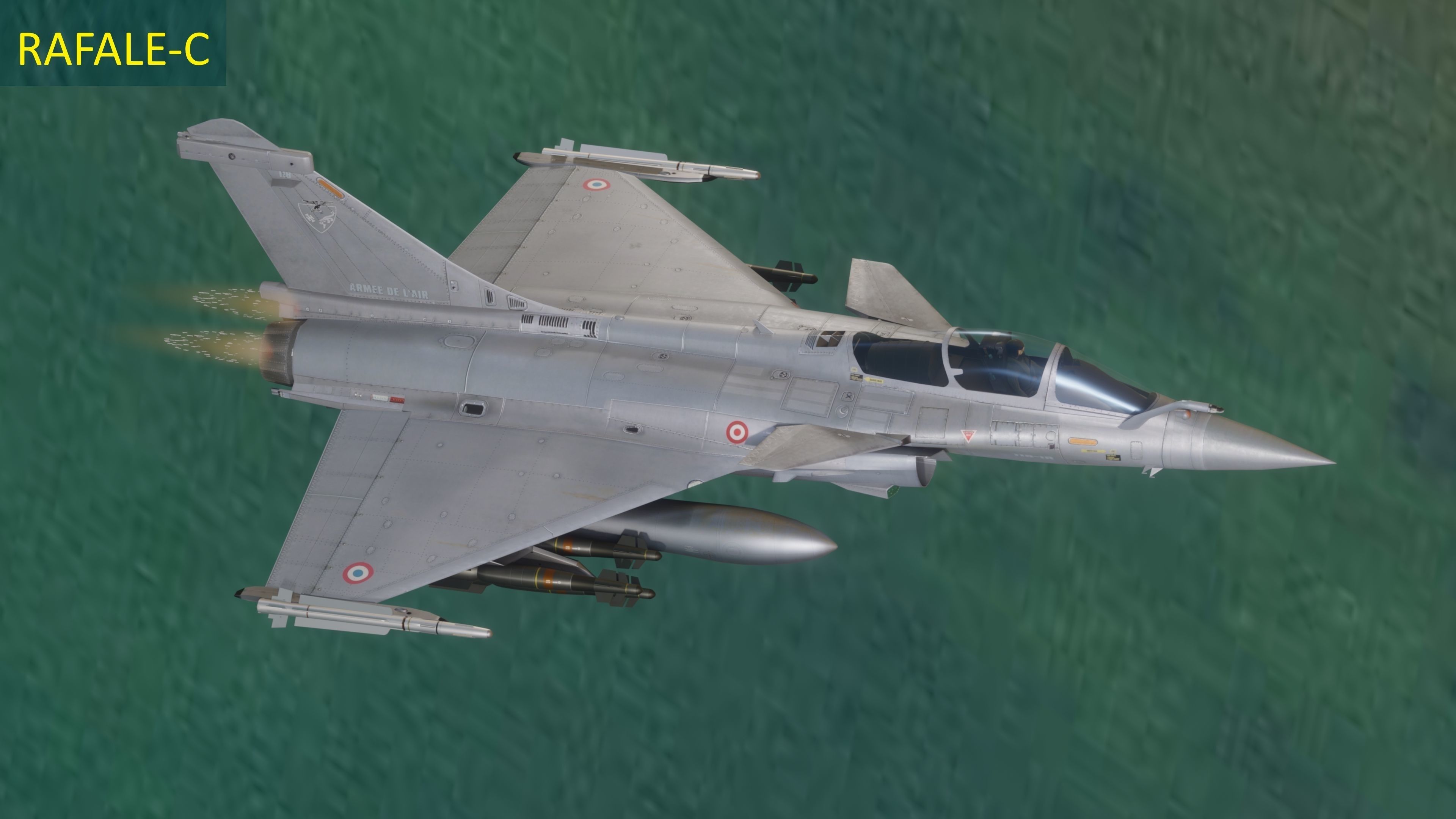 Dassault Rafale Collection - Rigged-High Resolution Cocpit Low-poly 3D model_9