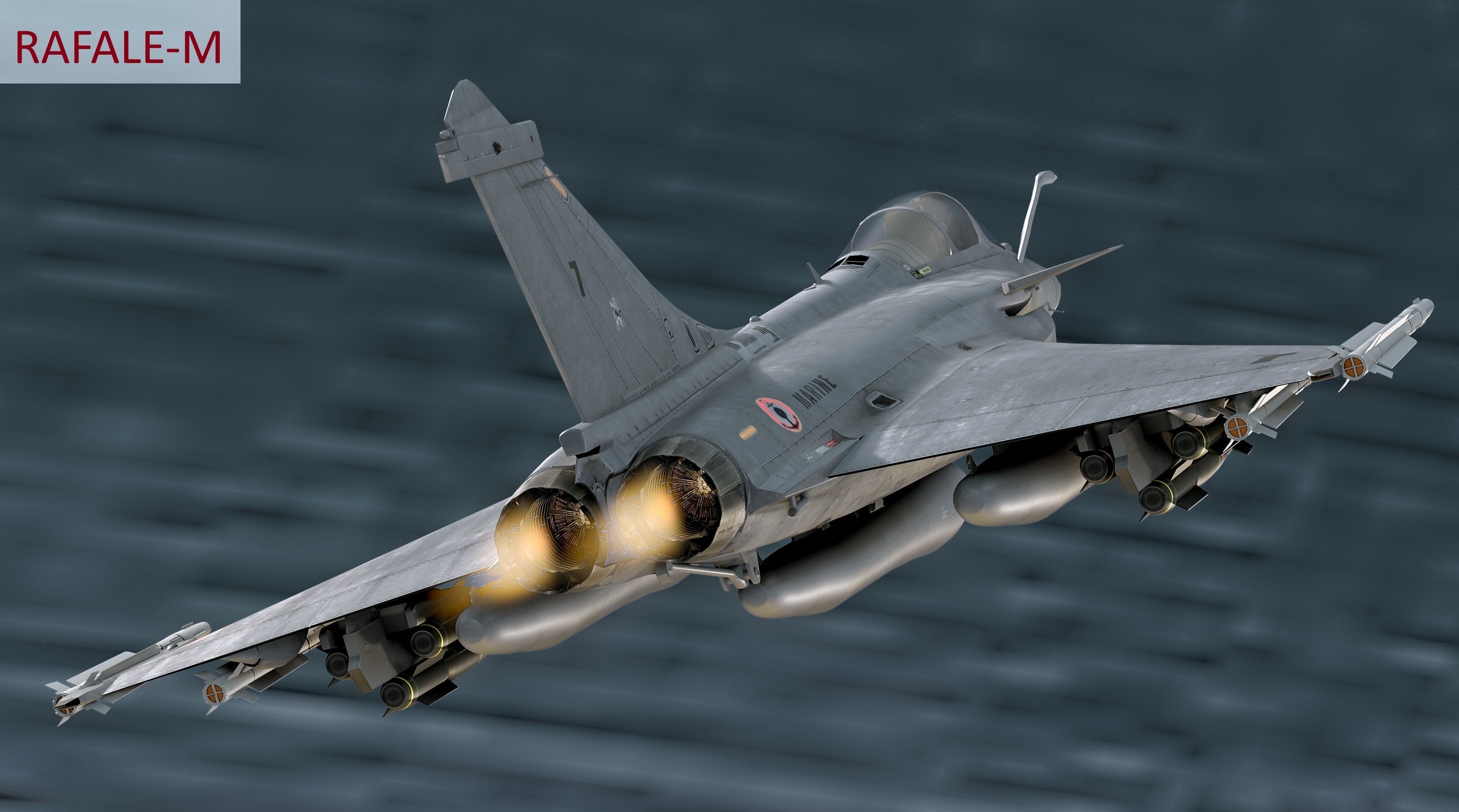 Dassault Rafale Collection - Rigged-High Resolution Cocpit Low-poly 3D model_33