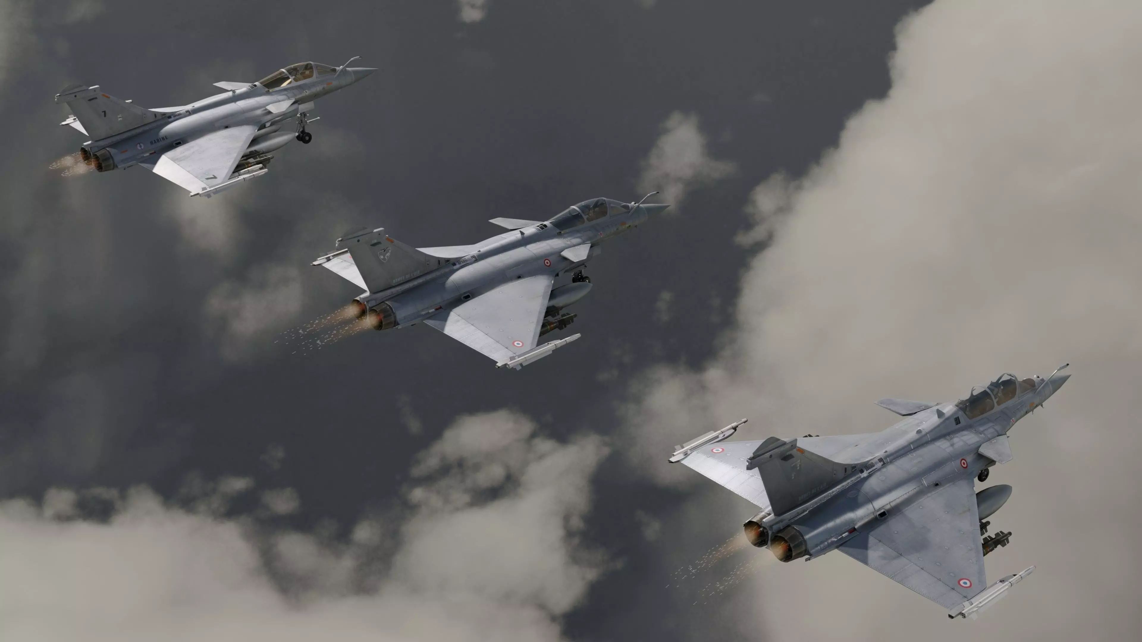 Dassault Rafale Collection - Rigged-High Resolution Cocpit Low-poly 3D model_0