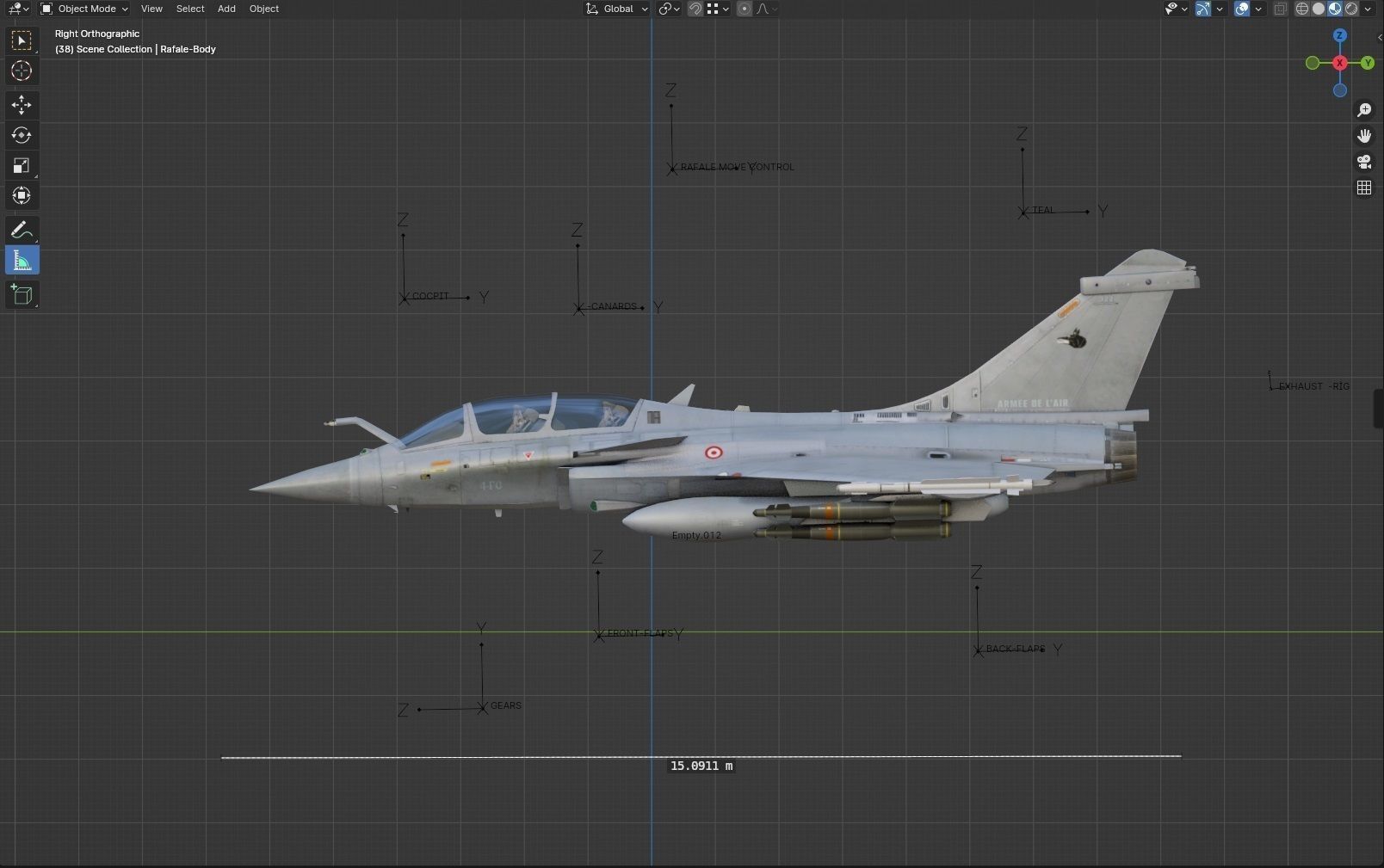 Dassault Rafale Collection - Rigged-High Resolution Cocpit Low-poly 3D model_56