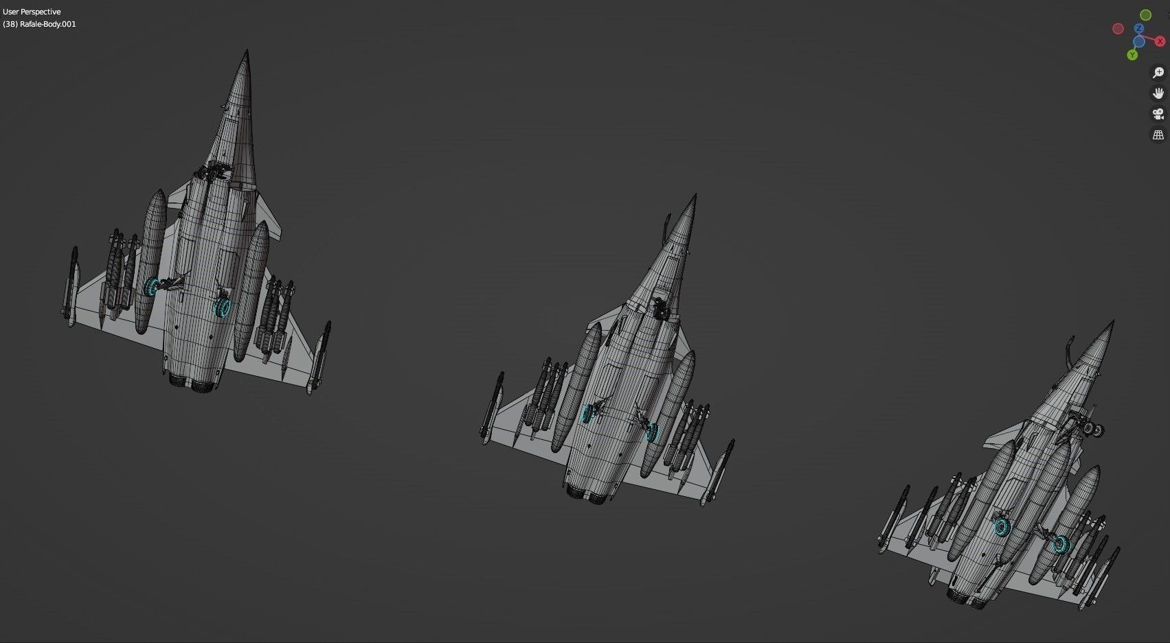 Dassault Rafale Collection - Rigged-High Resolution Cocpit Low-poly 3D model_57